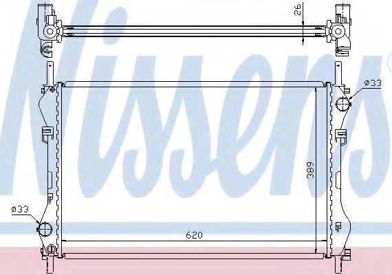 62044A NISSENS (Дания) Радіатор системи охолодження 62044A NISSENS