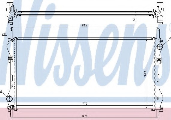62043A NISSENS (Дания) Радиатор системы охлаждения 62043A NISSENS