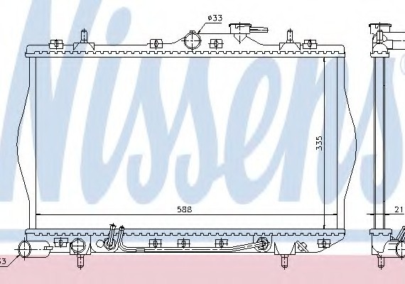 670011 NISSENS (Дания) Радиатор системы охлаждения 670011 NISSENS