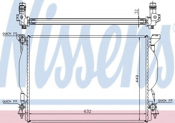 60306A NISSENS (Дания) Радиатор системы охлаждения 60306A NISSENS
