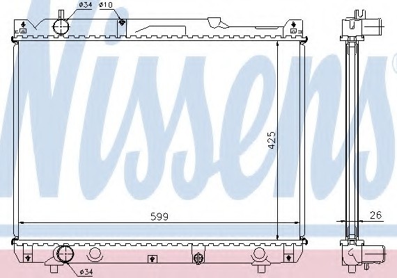 64196A NISSENS (Дания) Радиатор системы охлаждения 64196A NISSENS