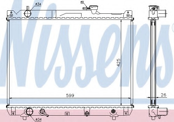 64194A NISSENS (Дания) Радиатор системы охлаждения 64194A NISSENS