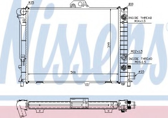 64033A NISSENS (Дания) Радиатор системы охлаждения 64033A NISSENS