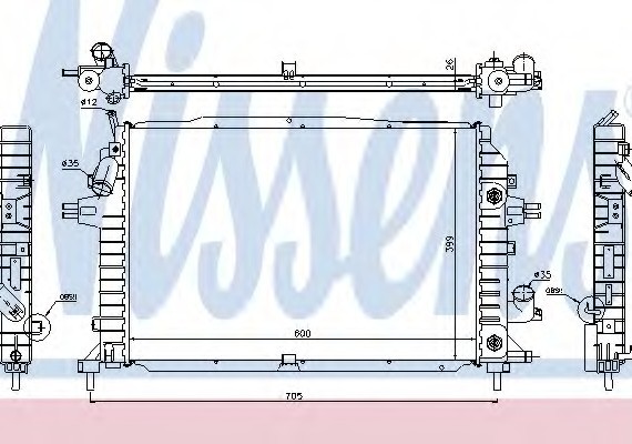 63115A NISSENS (Дания) Радіатор системи охолодження 63115A NISSENS