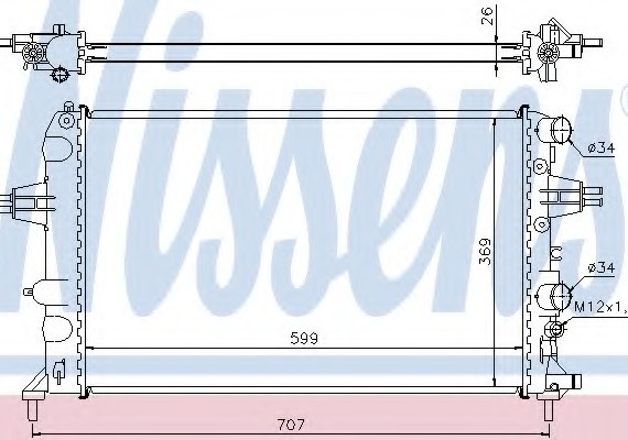 63095A NISSENS (Дания) Радиатор системы охлаждения 63095A NISSENS