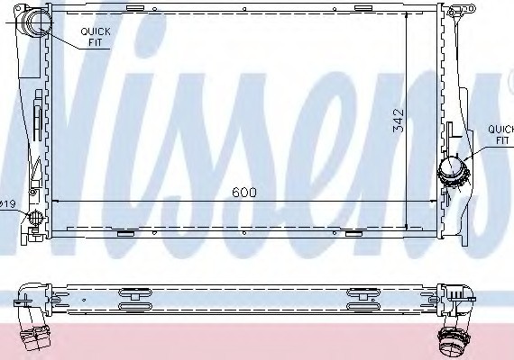 60785A NISSENS (Дания) Радиатор системы охлаждения 60785A NISSENS