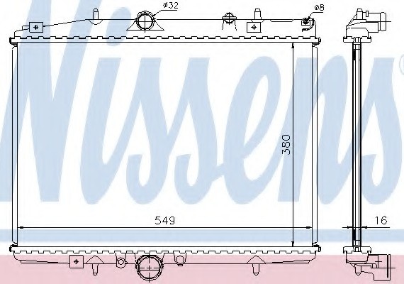 61291A NISSENS (Дания) Радиатор системы охлаждения 61291A NISSENS