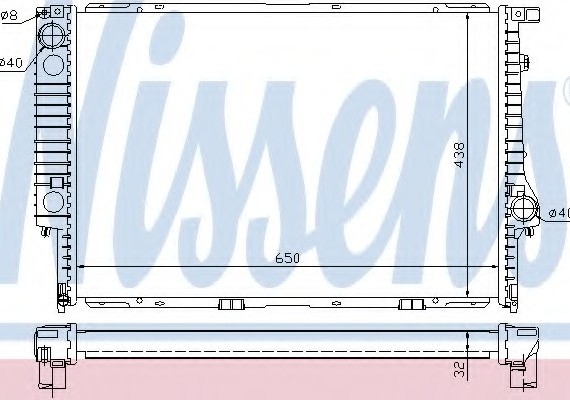 60622A NISSENS (Дания) Радиатор системы охлаждения 60622A NISSENS
