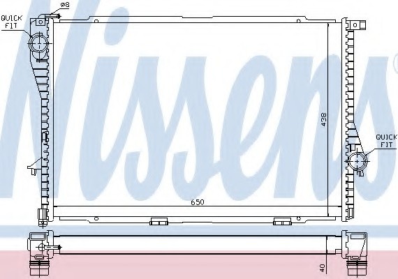 60754A NISSENS (Дания) Радиатор системы охлаждения 60754A NISSENS