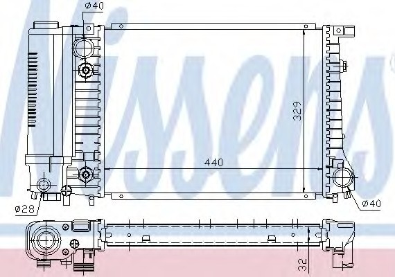 60703A NISSENS (Дания) Радиатор системы охлаждения 60703A NISSENS