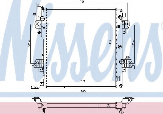 646824 NISSENS (Дания) Радиатор системы охлаждения 646824 NISSENS