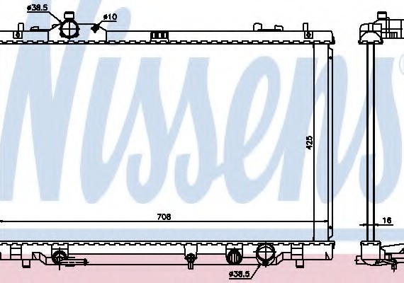 646819 NISSENS (Дания) Радиатор системы охлаждения 646819 NISSENS