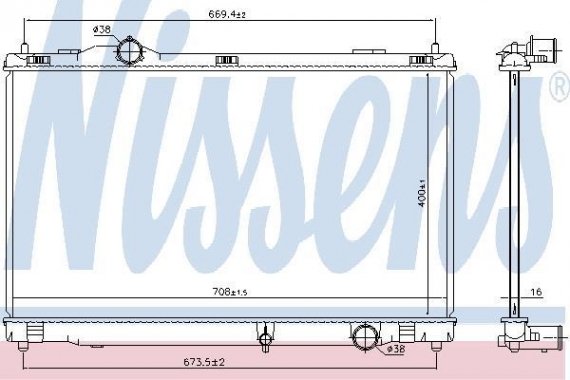 646856 NISSENS (Дания) Радиатор системы охлаждения 646856 NISSENS