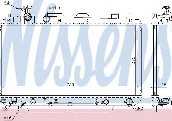 646852 NISSENS (Дания) Радиатор системы охлаждения 646852 NISSENS