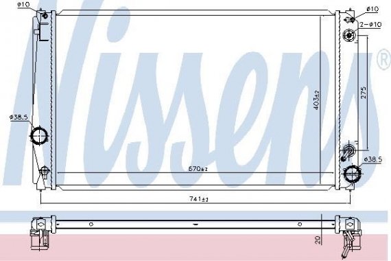 646843 NISSENS (Дания) Радиатор системы охлаждения 646843 NISSENS