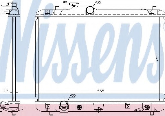 641755 NISSENS (Дания) Радиатор системы охлаждения 641755 NISSENS