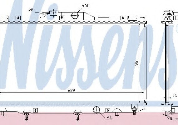646281 NISSENS (Дания) Радиатор системы охлаждения 646281 NISSENS