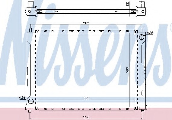642161 NISSENS (Дания) Радиатор системы охлаждения 642161 NISSENS