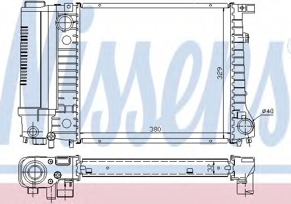 60729A NISSENS (Дания) Радиатор системы охлаждения 60729A NISSENS