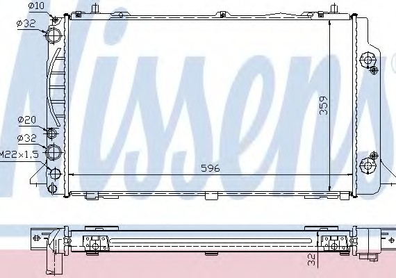 60448A NISSENS (Дания) Радиатор системы охлаждения 60448A NISSENS