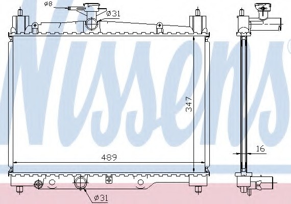 Фото радиатор системы охлаждения 64789A NISSENS 64789A NISSENS (Дания) 64789A NISSENS (Дания) Радиатор системы охлаждения 64789A NISSENS