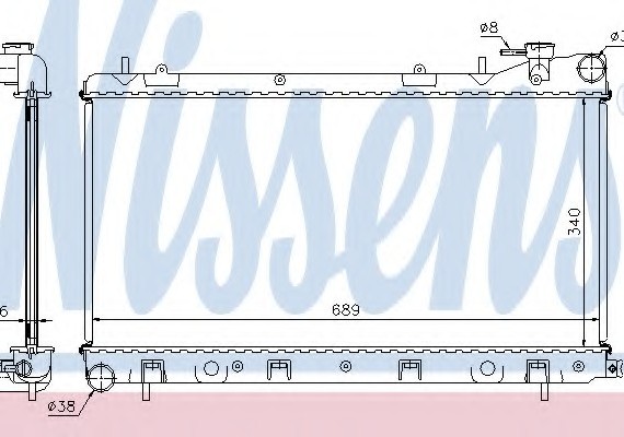 67704A NISSENS (Дания) Радиатор системы охлаждения 67704A NISSENS