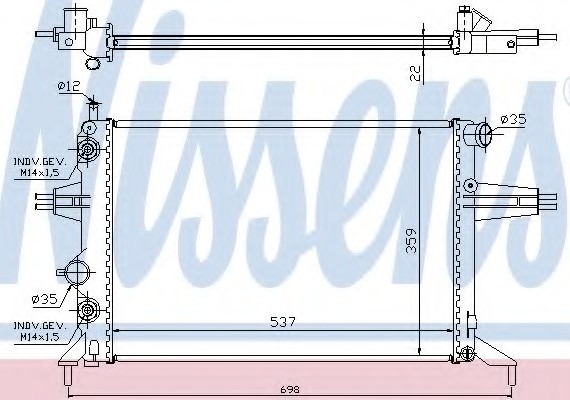 Фото радиатор системы охлаждения 63248A NISSENS 63248A NISSENS (Дания) 63248A NISSENS (Дания) Радиатор системы охлаждения 63248A NISSENS