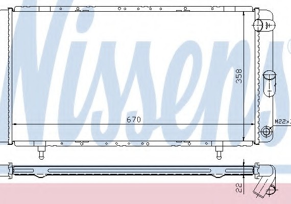 63911A NISSENS (Дания) Радиатор системы охлаждения 63911A NISSENS