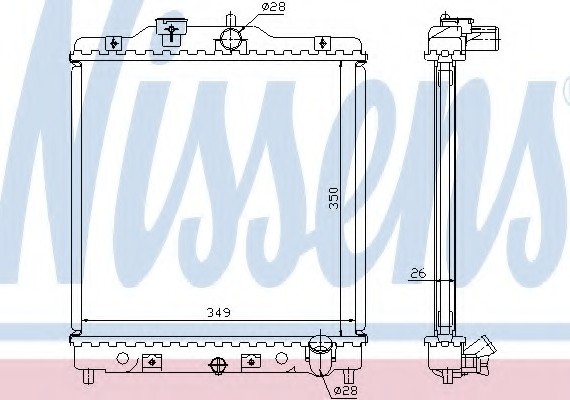 63310A NISSENS (Дания) Радиатор системы охлаждения 63310A NISSENS