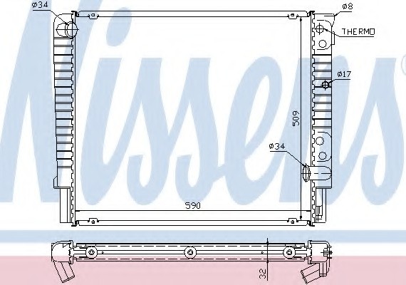 65508A NISSENS (Дания) Радиатор системы охлаждения 65508A NISSENS