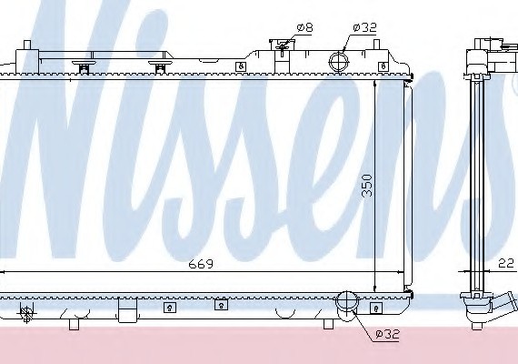 68101A NISSENS (Дания) Радиатор системы охлаждения 68101A NISSENS