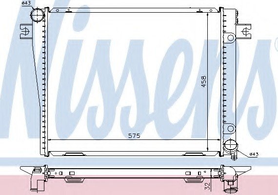 60602A NISSENS (Дания) Радиатор системы охлаждения 60602A NISSENS