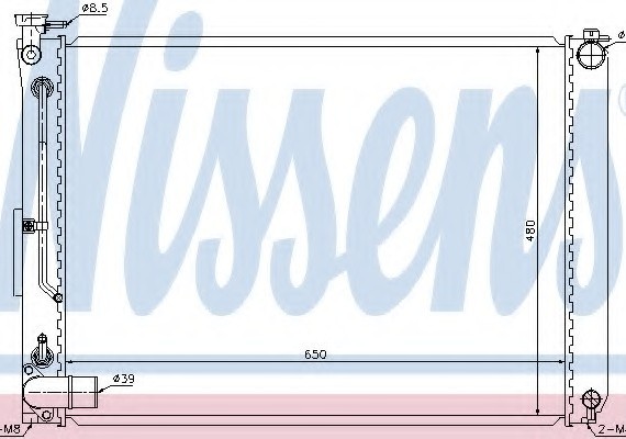 646866 NISSENS (Дания) Радиатор системы охлаждения 646866 NISSENS