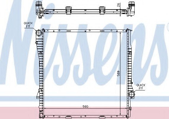 60789A NISSENS (Дания) Радиатор системы охлаждения 60789A NISSENS