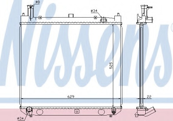 64858A NISSENS (Дания) Радиатор системы охлаждения 64858A NISSENS