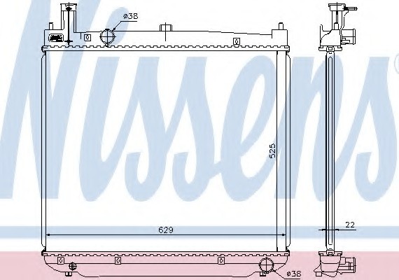 64649A NISSENS (Дания) Радиатор системы охлаждения 64649A NISSENS