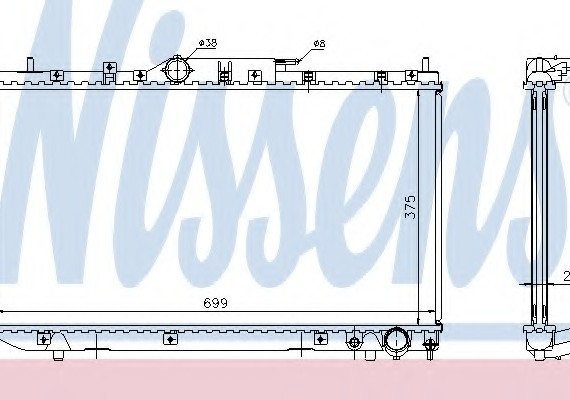 64643A NISSENS (Дания) Радиатор системы охлаждения 64643A NISSENS