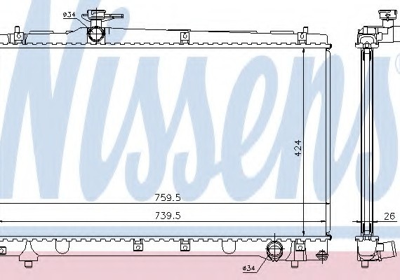 64670A NISSENS (Дания) Радиатор системы охлаждения 64670A NISSENS