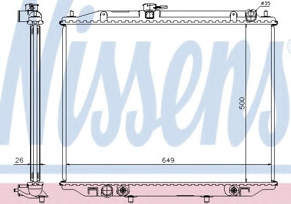 68709A NISSENS (Дания) Радиатор системы охлаждения 68709A NISSENS