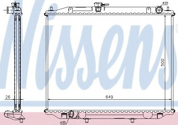 68706A NISSENS (Дания) Радиатор системы охлаждения 68706A NISSENS