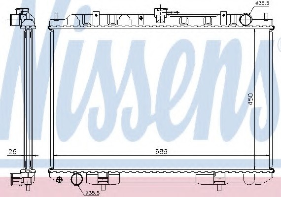 68703A NISSENS (Дания) Радиатор системы охлаждения 68703A NISSENS