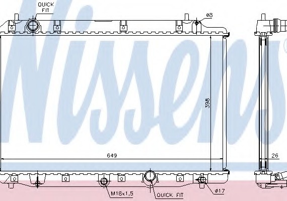 68602A NISSENS (Дания) Радіатор HD CR-V(02-)2.2 CTDi(+)[OE 19010-RMA-E01] NISSENS
