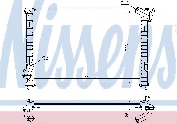 69701A NISSENS (Дания) Радиатор системы охлаждения 69701A NISSENS