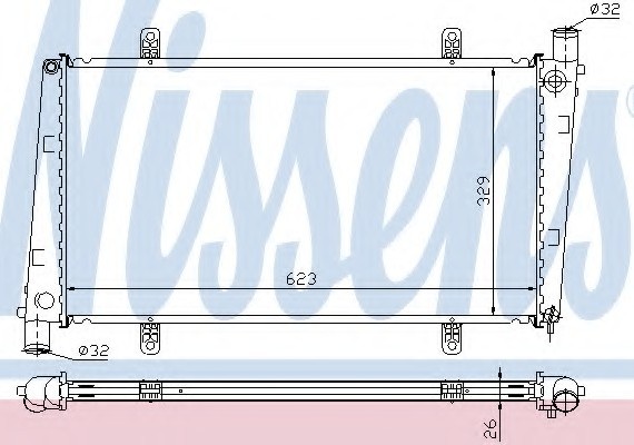 65551A NISSENS (Дания) Радиатор системы охлаждения 65551A NISSENS