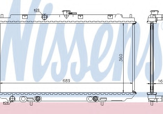 67345A NISSENS (Дания) Радиатор системы охлаждения 67345A NISSENS