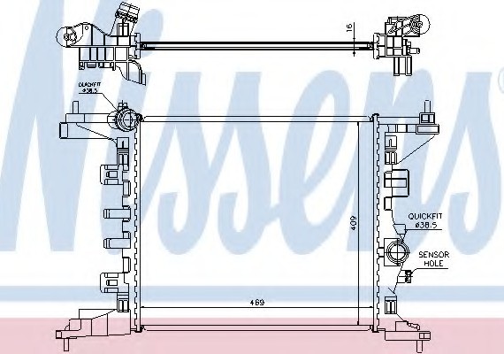 630734 NISSENS (Дания) Радиатор системы охлаждения 630734 NISSENS