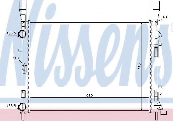 637628 NISSENS (Дания) Радиатор системы охлаждения 637628 NISSENS