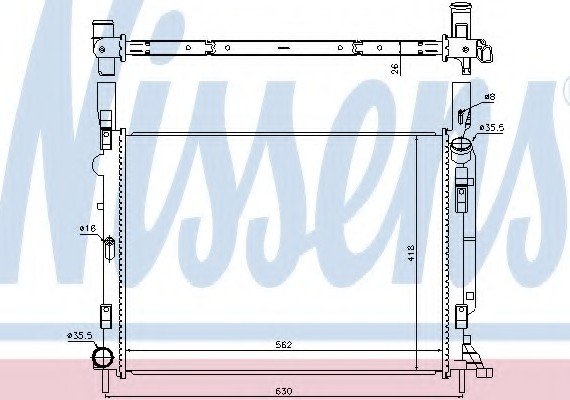 637618 NISSENS (Дания) Радиатор системы охлаждения 637618 NISSENS