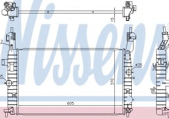 630748 NISSENS (Дания) Радиатор системы охлаждения 630748 NISSENS