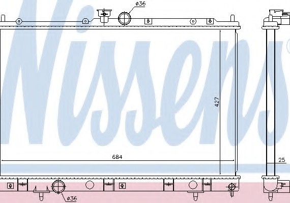 628972 NISSENS (Дания) Радиатор системы охлаждения 628972 NISSENS